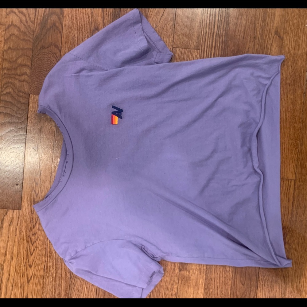 Aviator nation purple tee